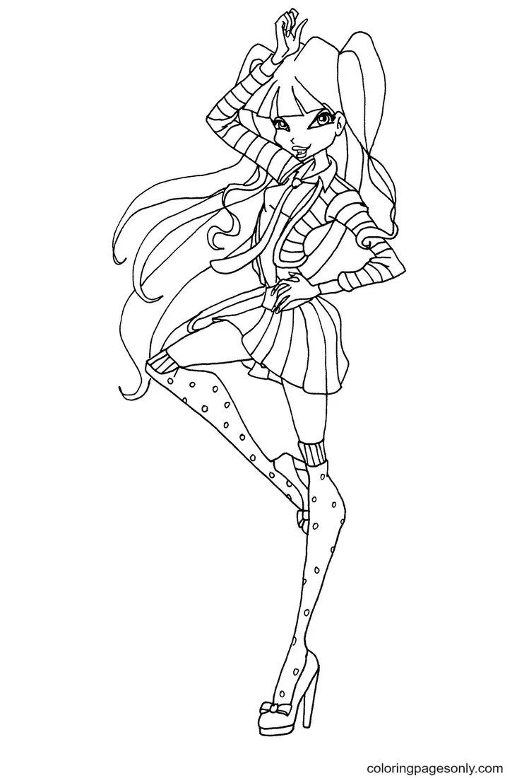 Winx Club Musa Coloring Pages