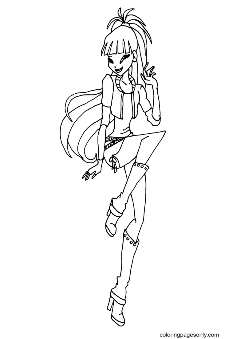 Winx Club Musa Coloring Pages