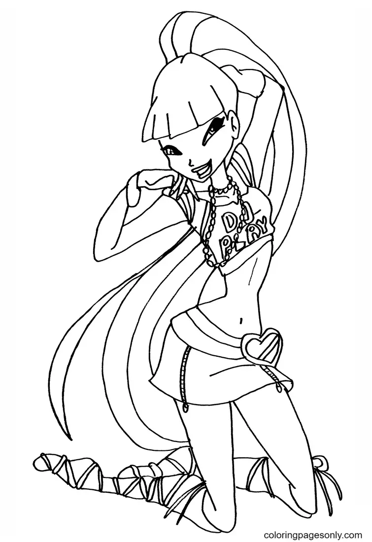 Winx Club Musa Coloring Pages