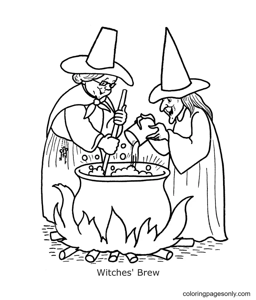 Witch Coloring Pages