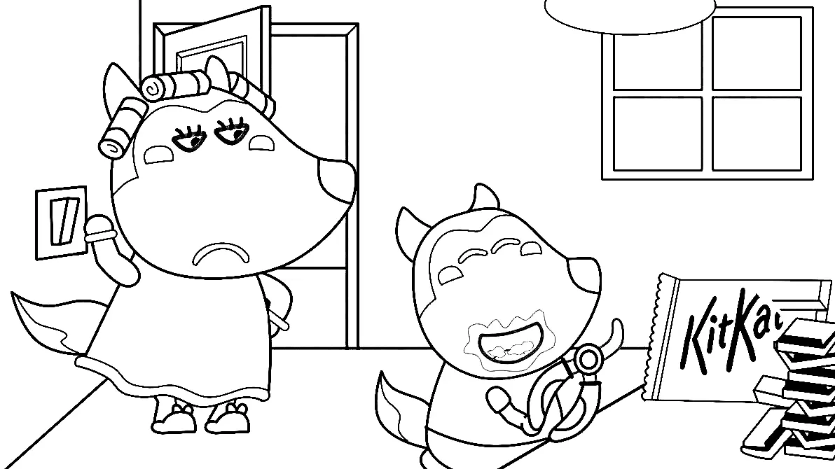 Wolfoo Coloring Pages