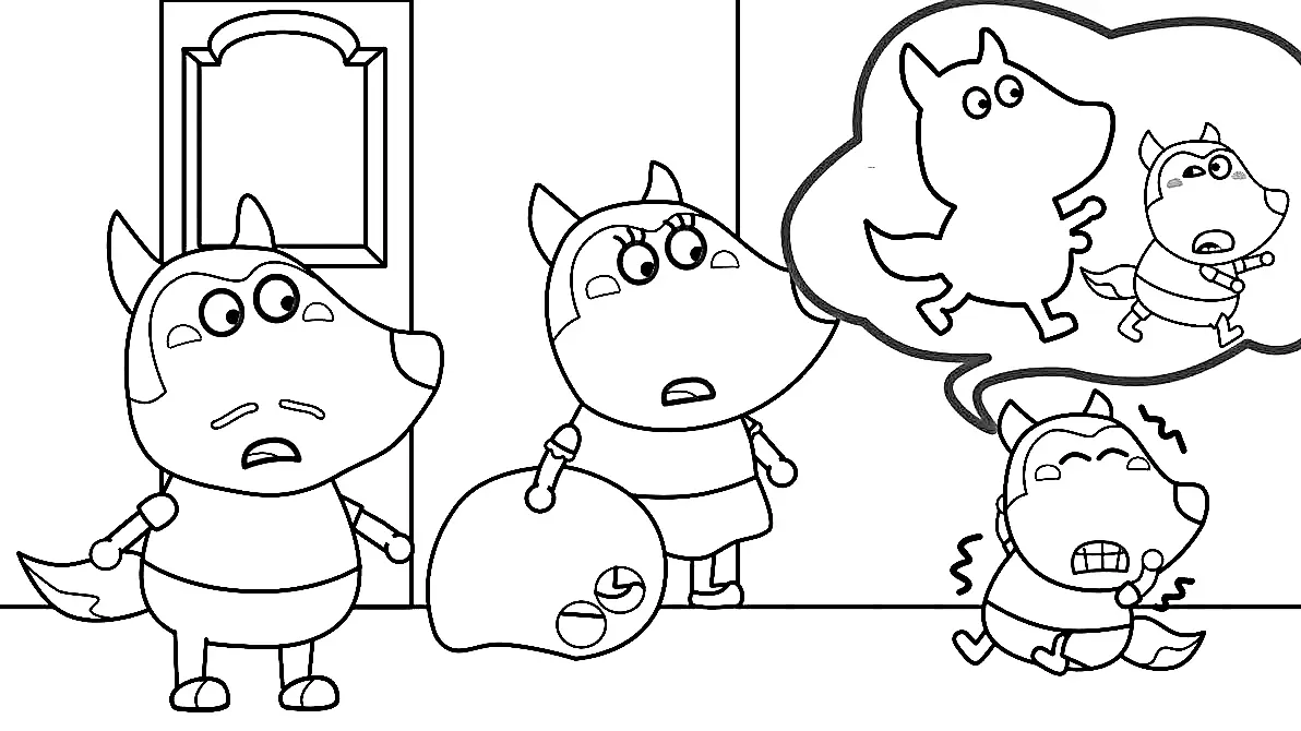 Wolfoo Coloring Pages