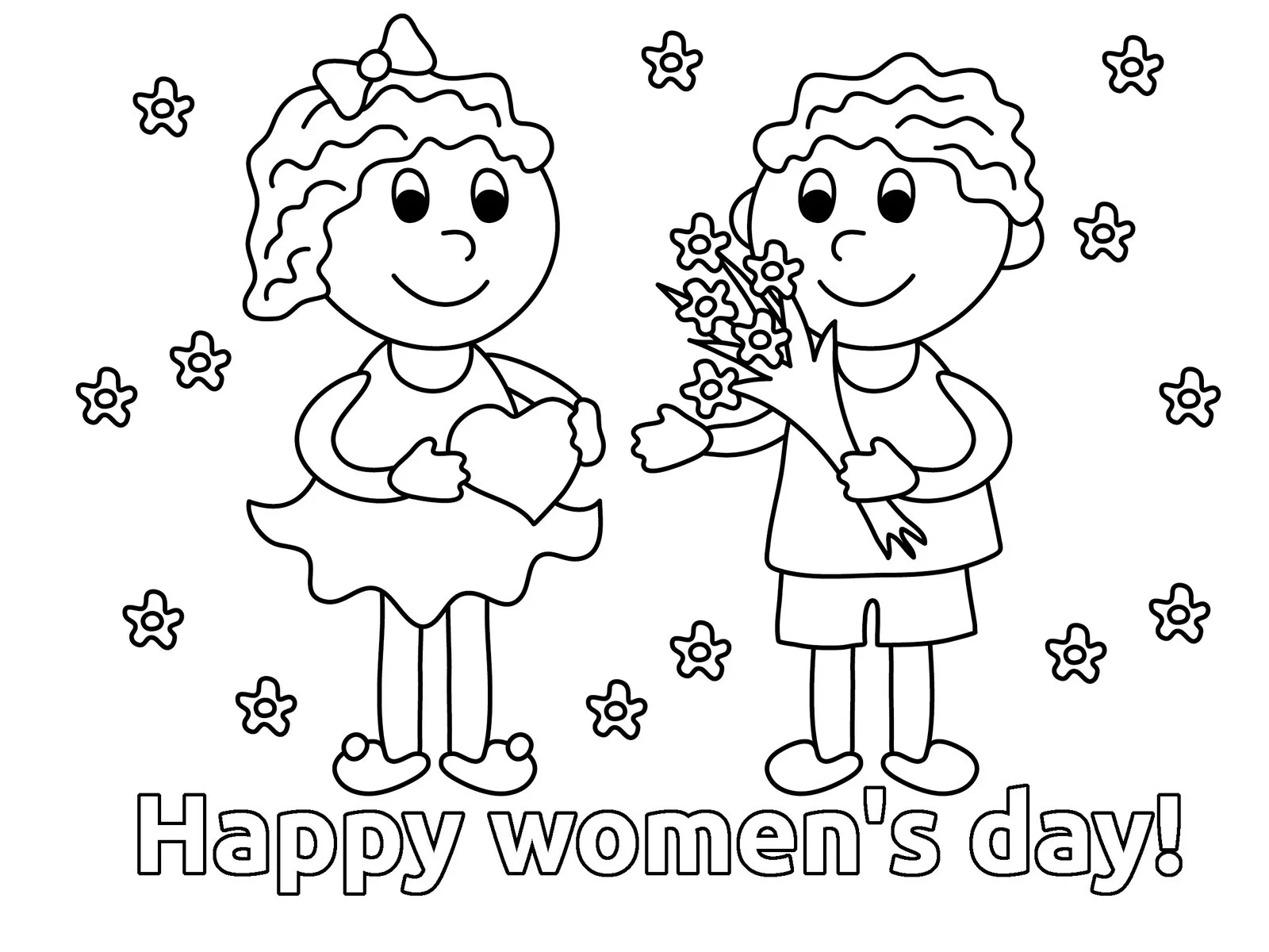Womens day Coloring Pages