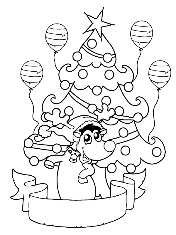 Woodland Christmas Coloring Pages