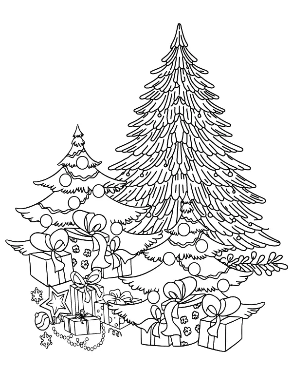 Woodland Christmas Coloring Pages