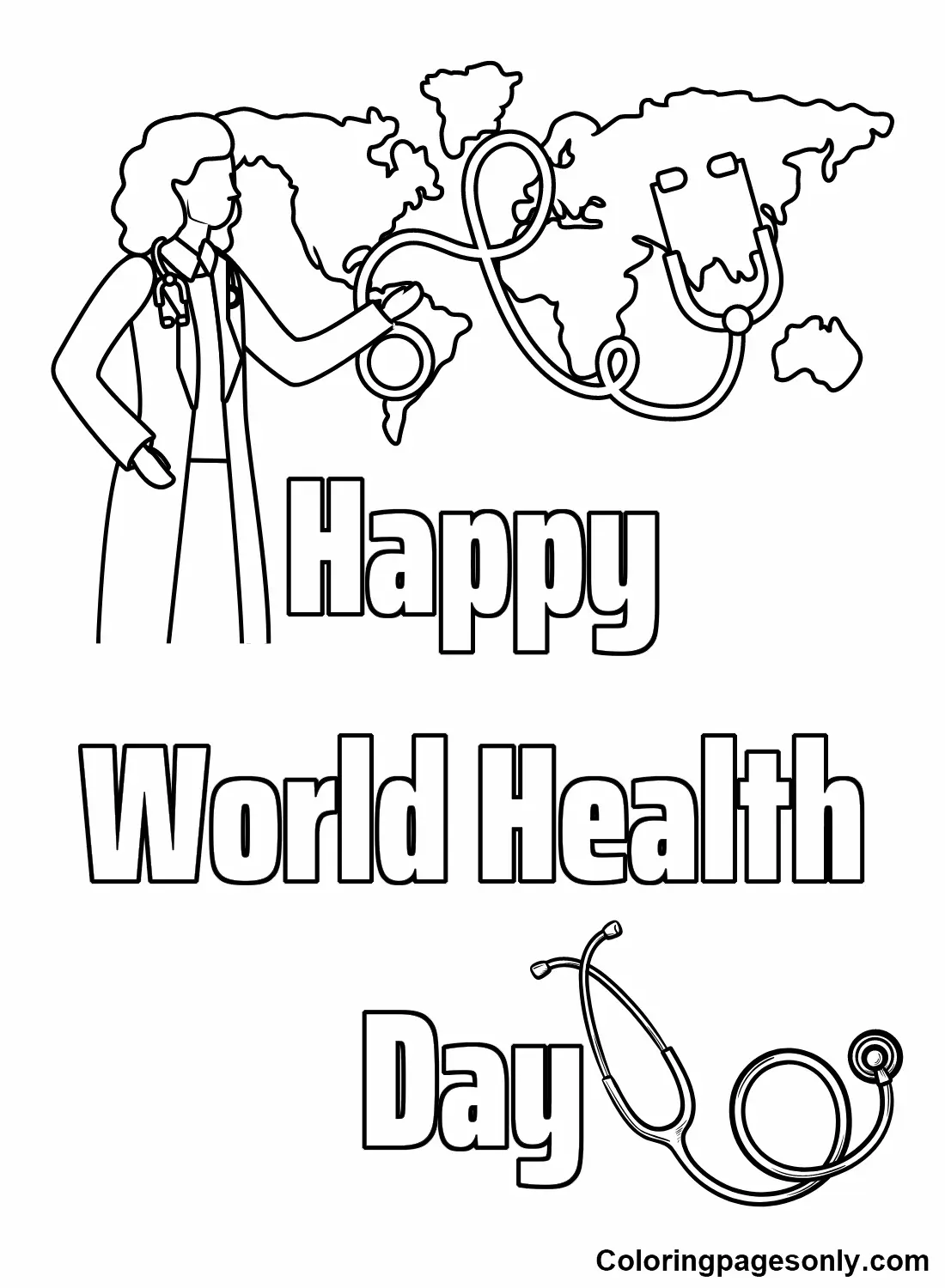 World Health Day Coloring Pages