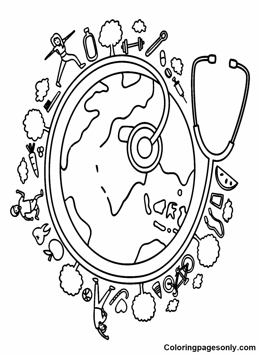 World Health Day Coloring Pages