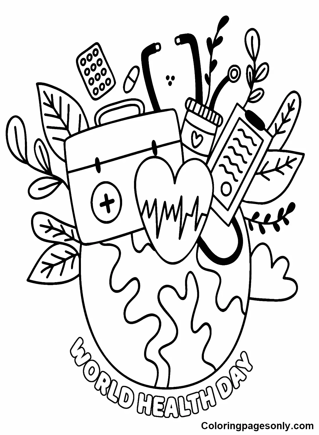 World Health Day Coloring Pages