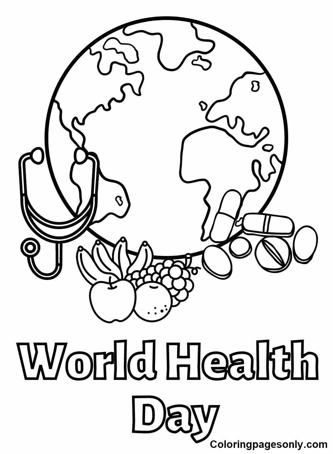 World Health Day Coloring Pages