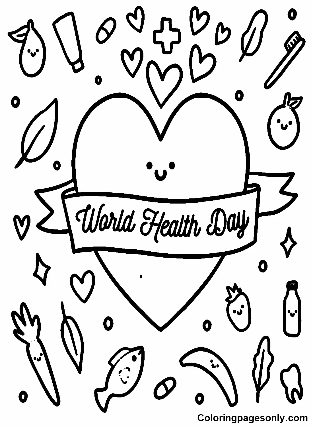 World Health Day Coloring Pages