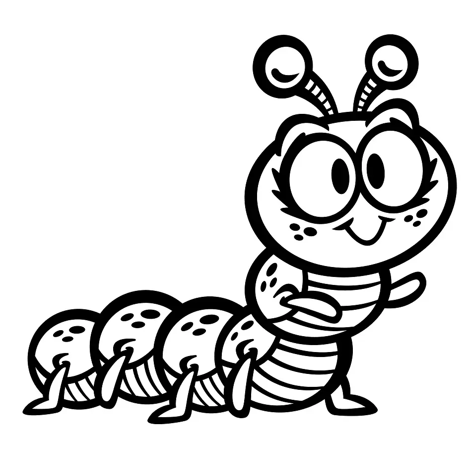 Worm Coloring Pages