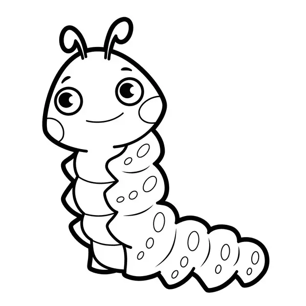 Worm Coloring Pages