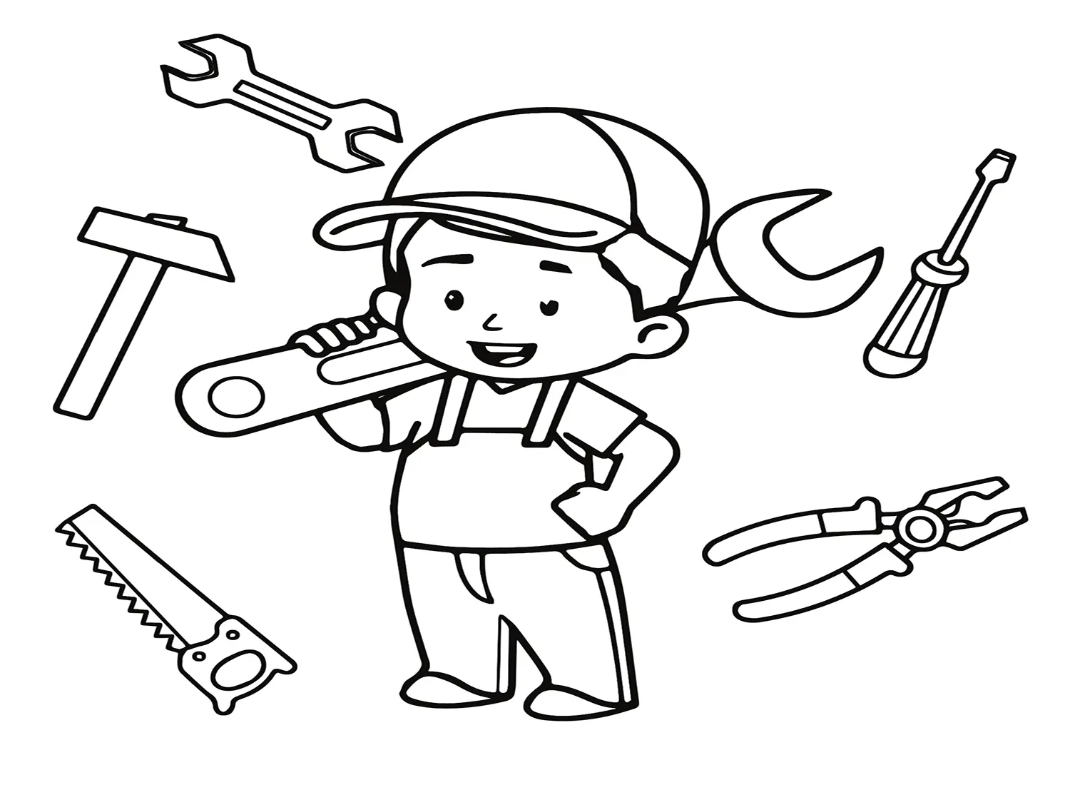 Wrench Coloring Pages
