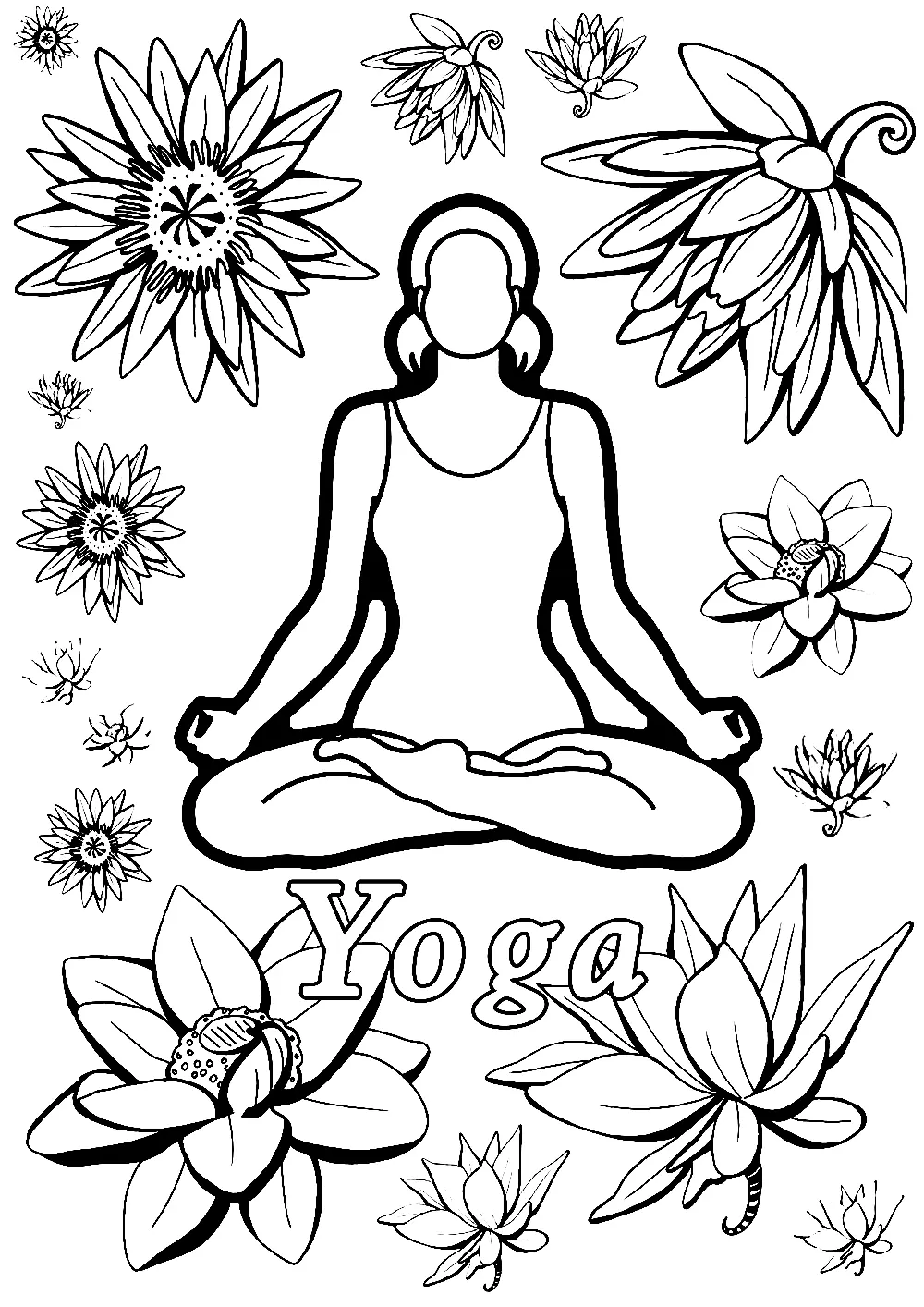 Yoga Coloring Pages