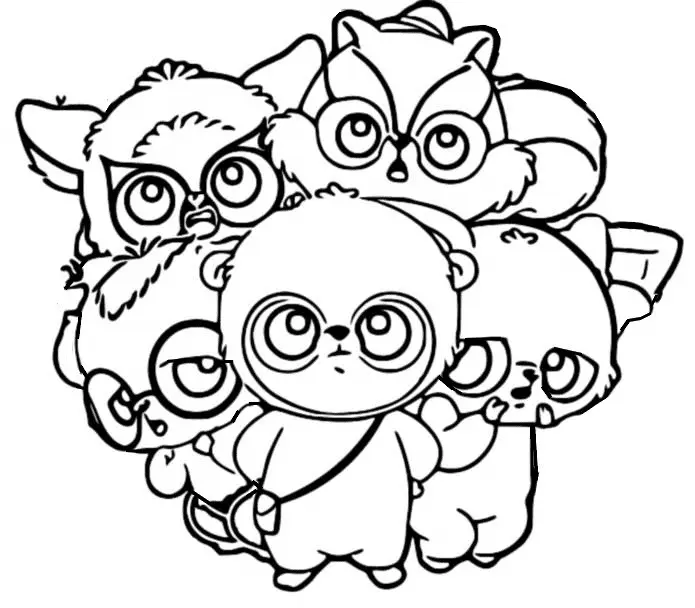 Yoohoo and Friends Coloring Pages