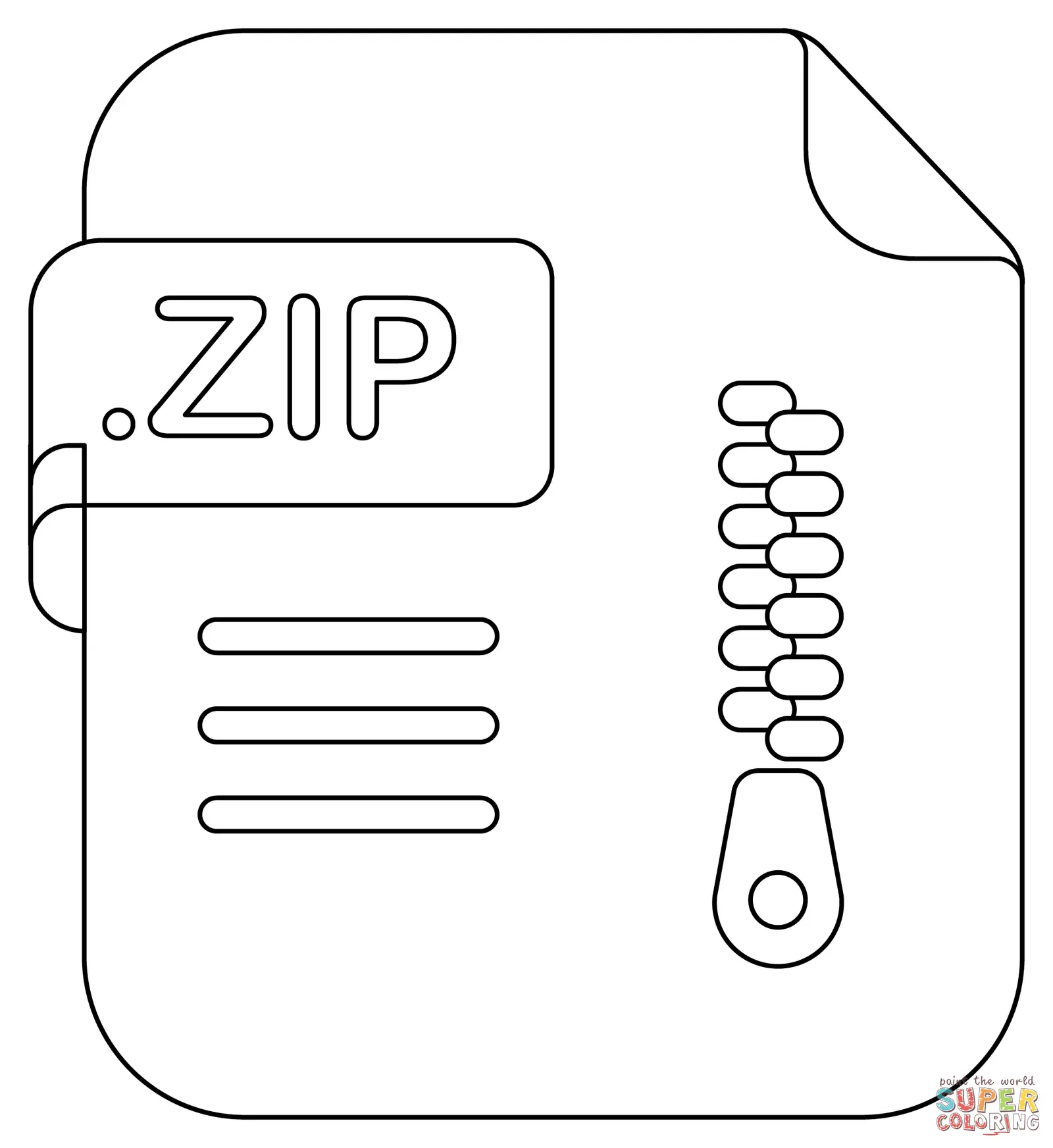 Zip Coloring Pages